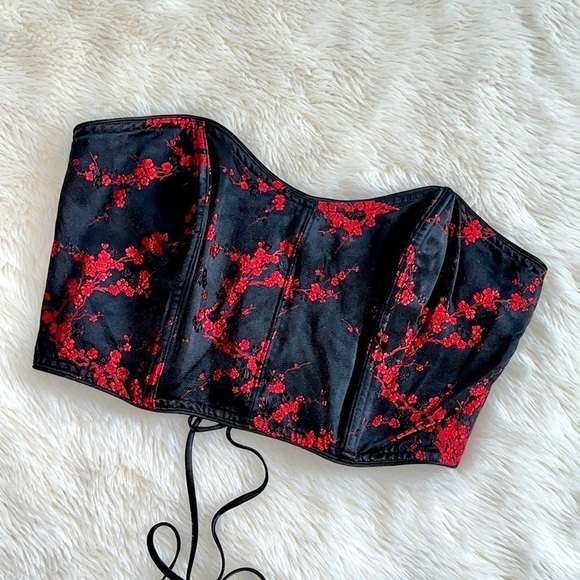 90s Victoria’s Secret Cherry Blossom Corset - Picture 1 of 9